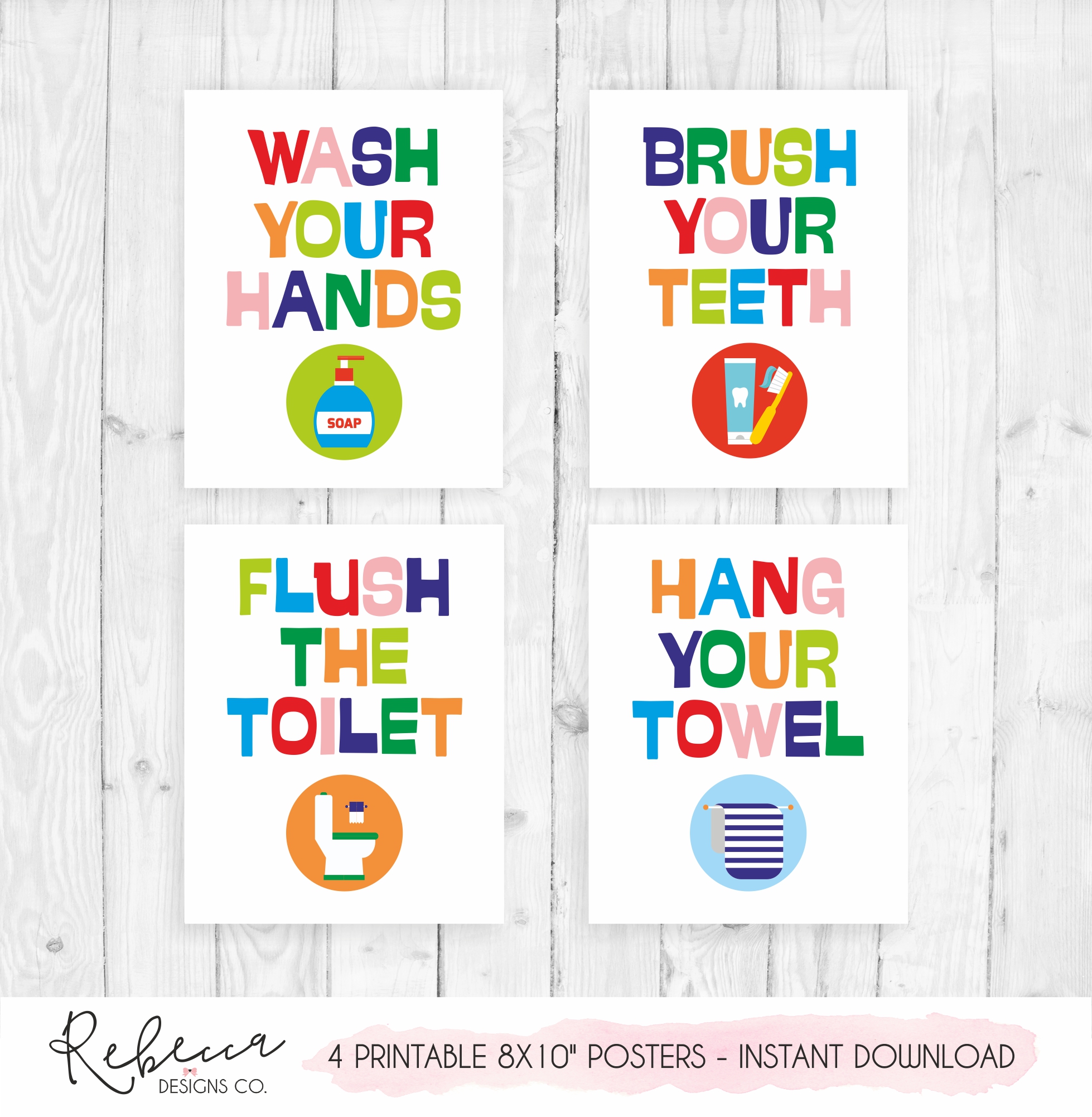 Printable Bathroom Rules Poster Printable Word Searches